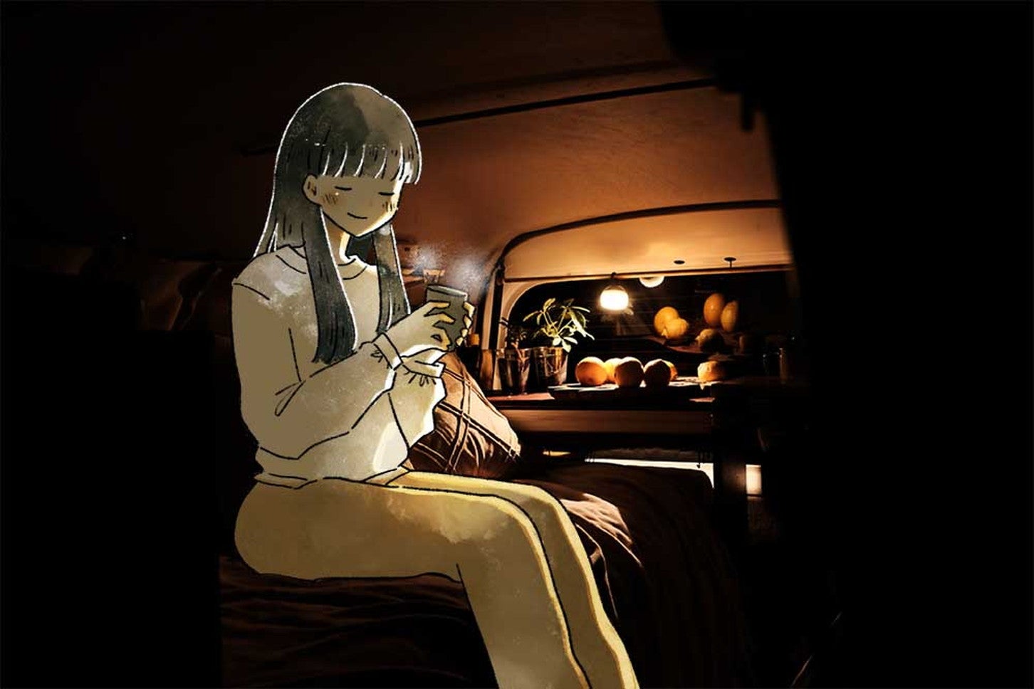 お湯レモンでほっとひと息