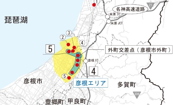 国道8号には渋滞ポイントが複数ある。