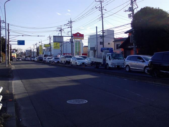 大和田工区（産業道路の渋滞状況）。