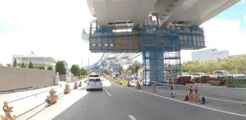 工事が進む小禄道路