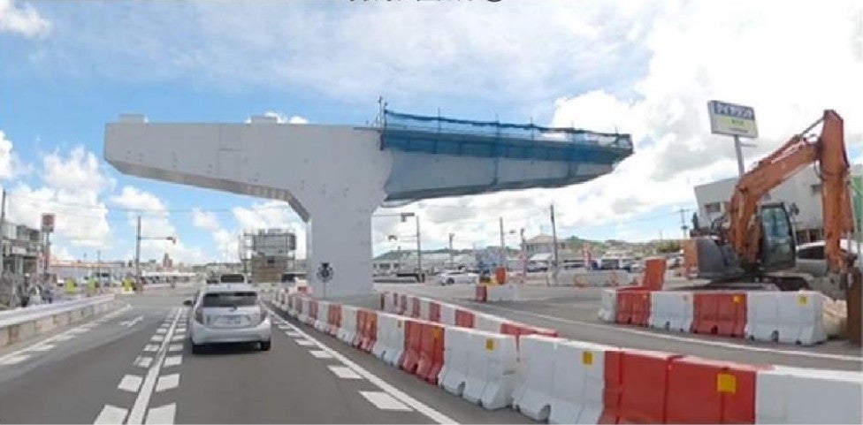 工事が進む小禄道路