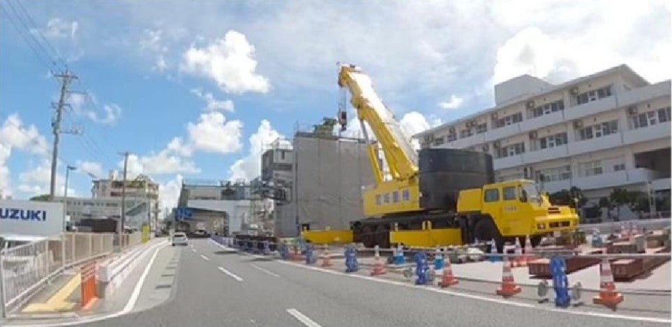 工事が進む小禄道路