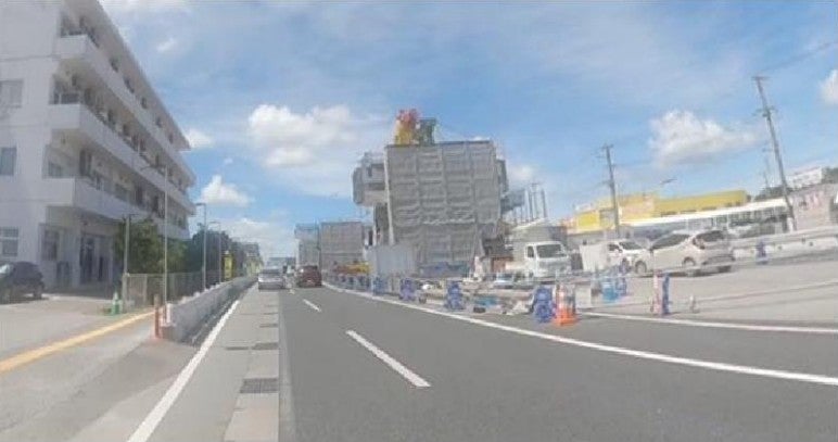 工事が進む小禄道路