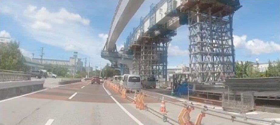 工事が進む小禄道路