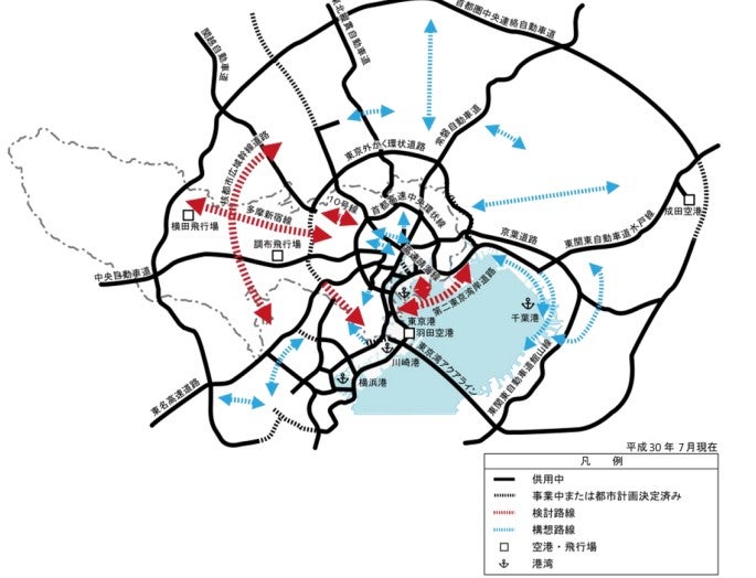都市計画区域マスタープランに記載された多摩新宿線。