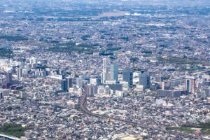 さいたま市の空撮写真。(c)northsan – stock.adobe.com