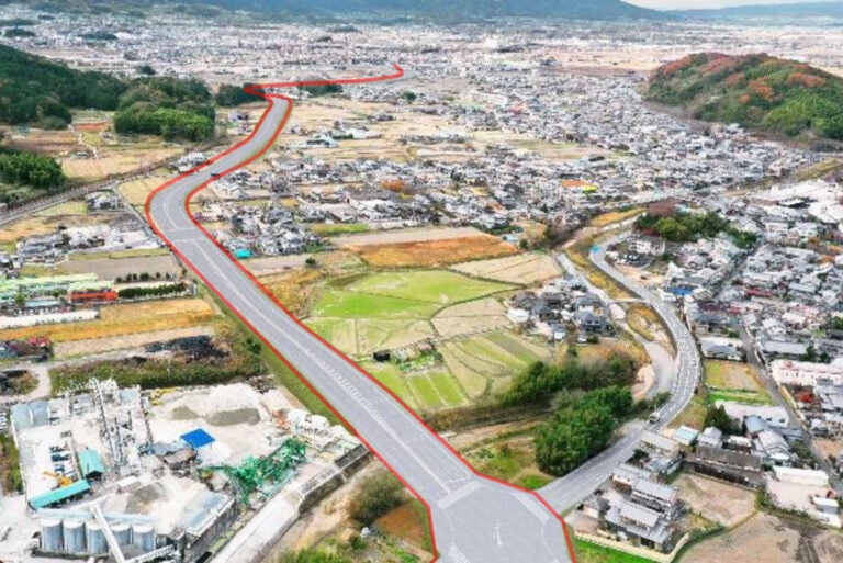 奈良中部熊野道路の一部を構成する「御所高取バイパス」の完成イメージ。