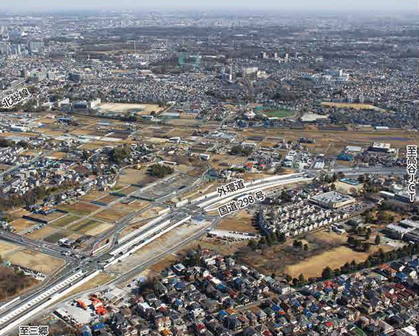 北千葉JCT（仮）付近の様子。