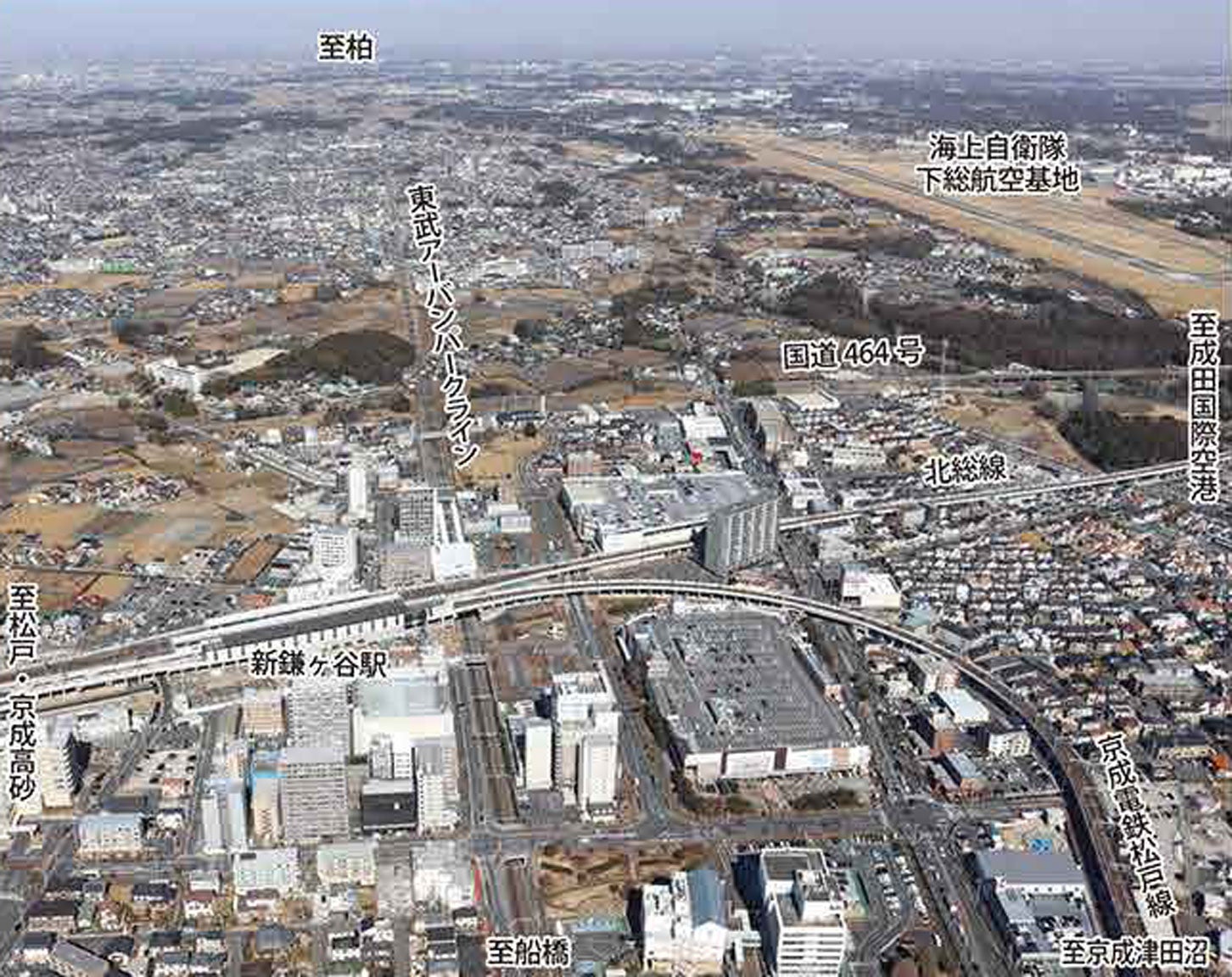 新鎌ケ谷駅付近の様子。