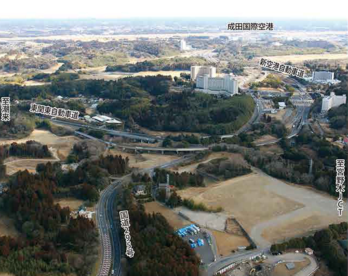 成田JCT付近の様子。