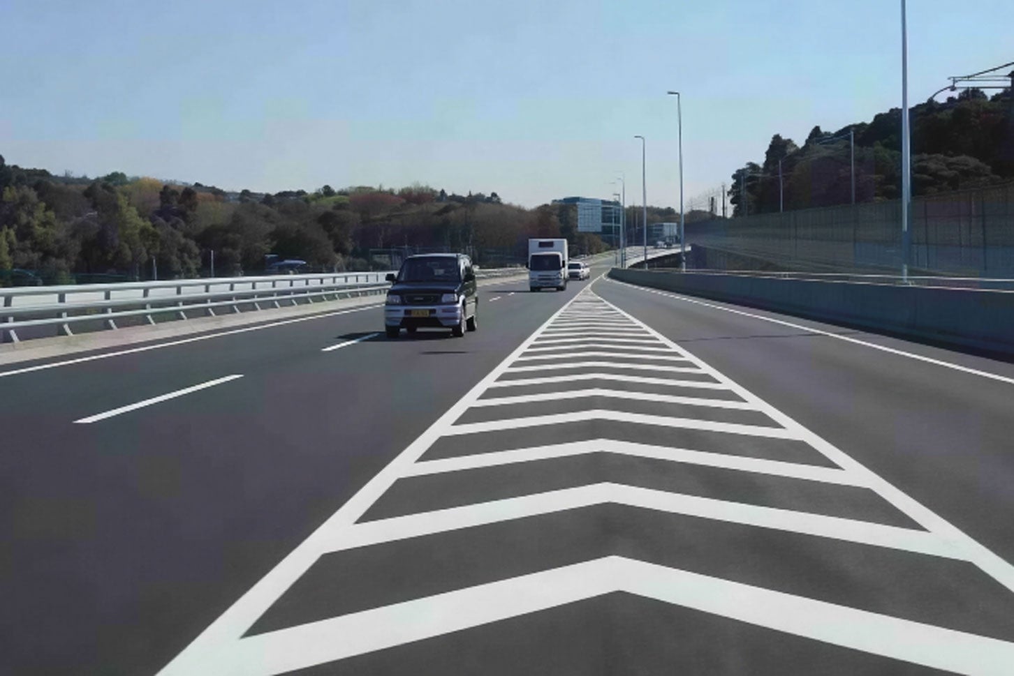 北千葉道路 松崎IC付近の様子。