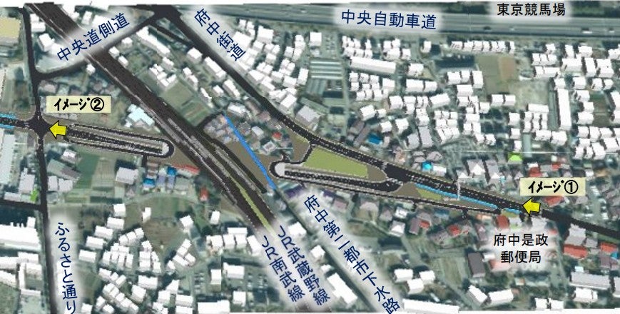 狛江国立線のイメージ図。
