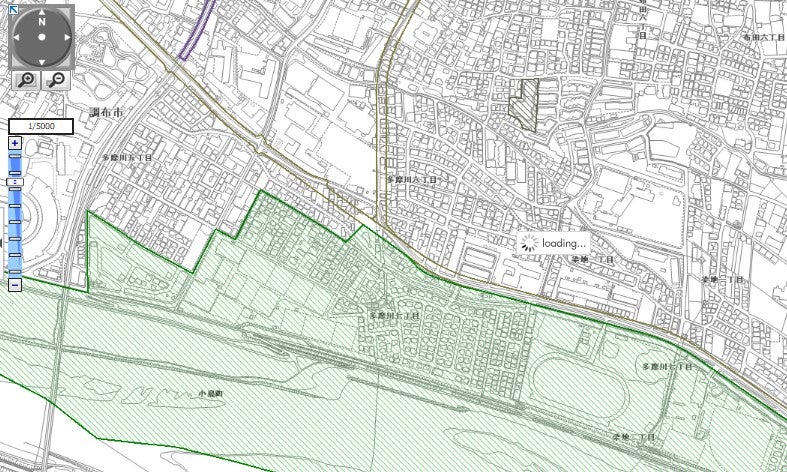 拡幅が予定されている「桜堤通り」付近の地図。