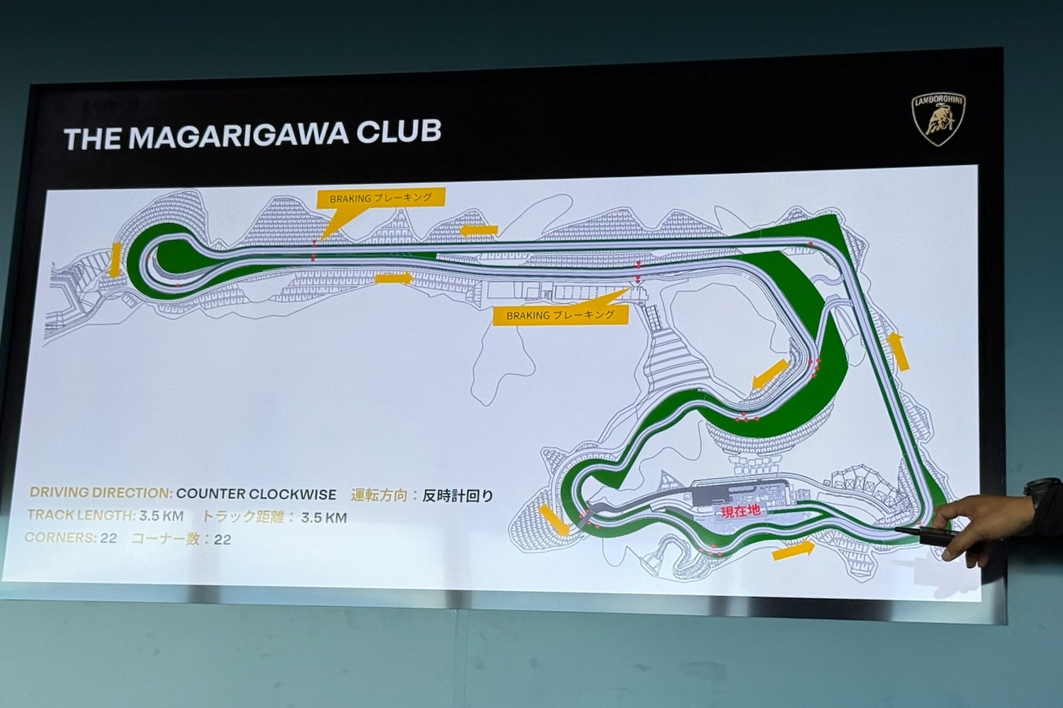 一周3.5kmのMAGARIGAWAのコースレイアウト。
