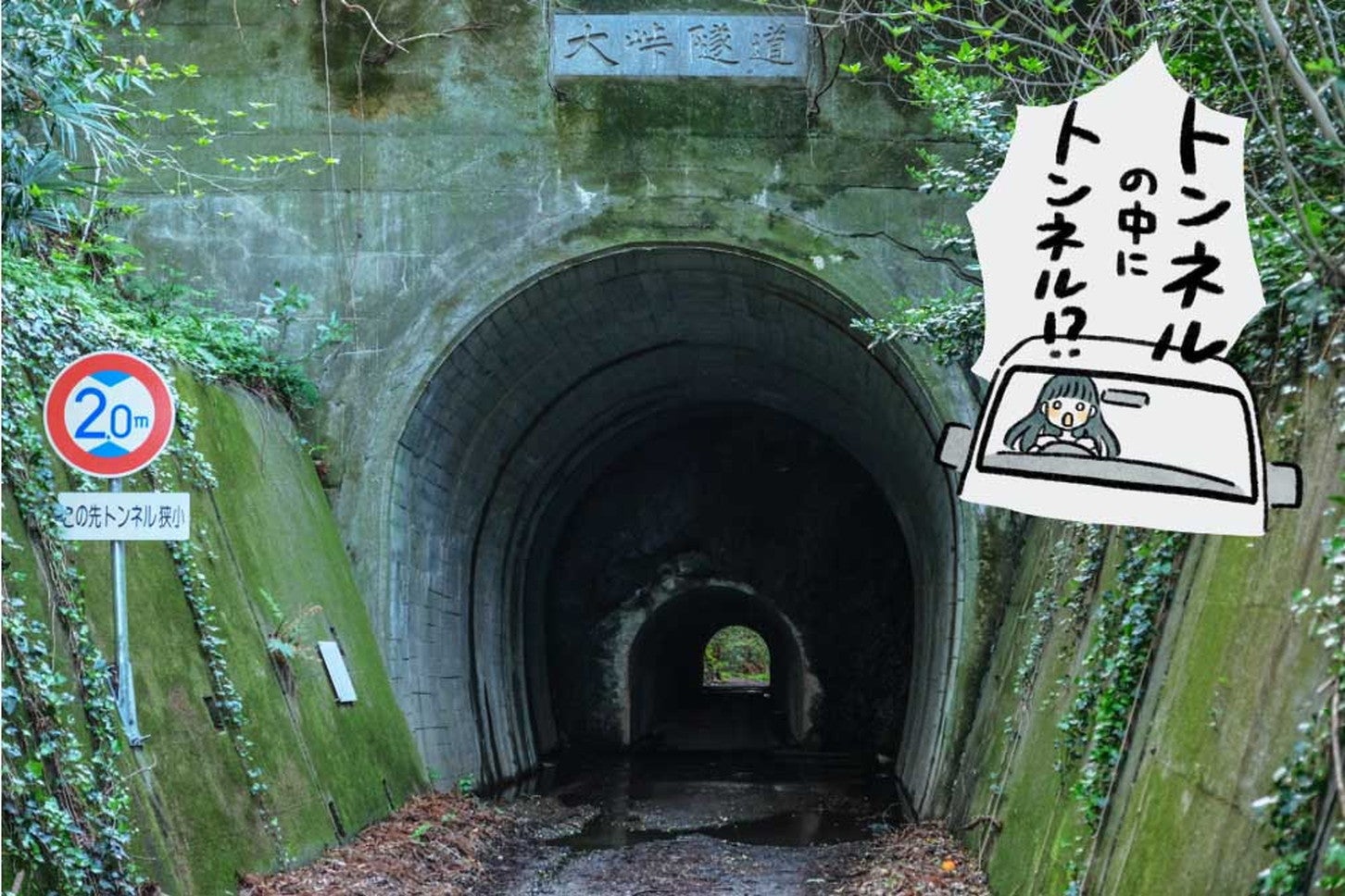 「ガリバートンネル」の愛称で地元民から呼ばれている大峠隧道