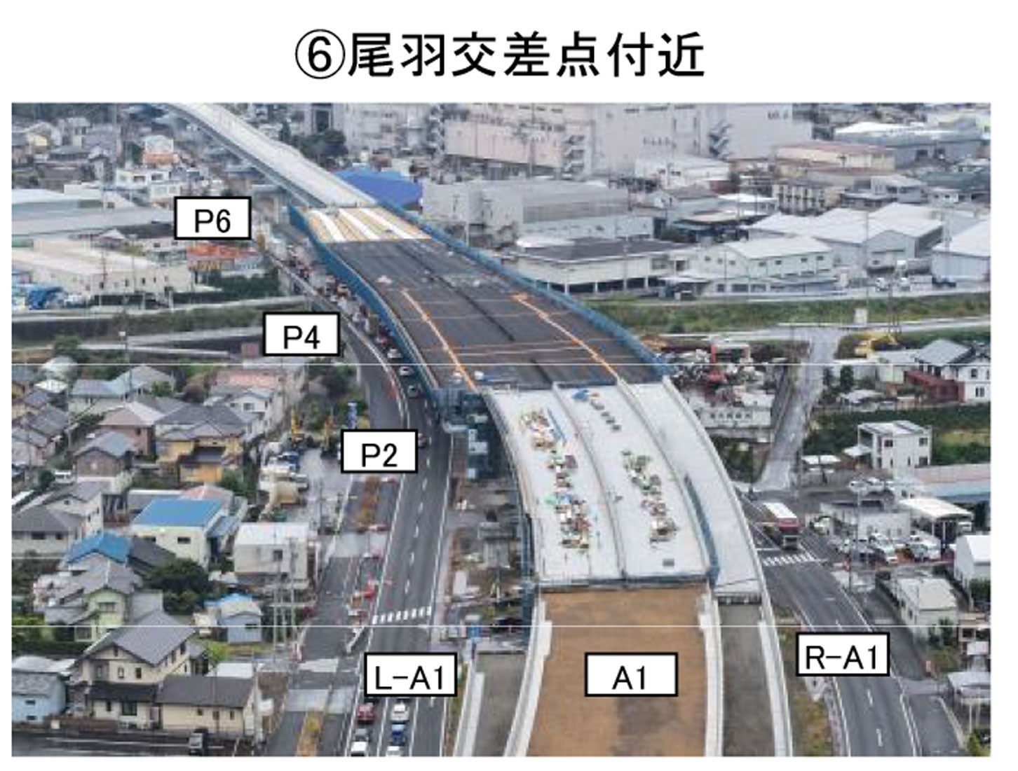 静清バイパスの尾羽交差点付近。2025年11月下旬撮影。