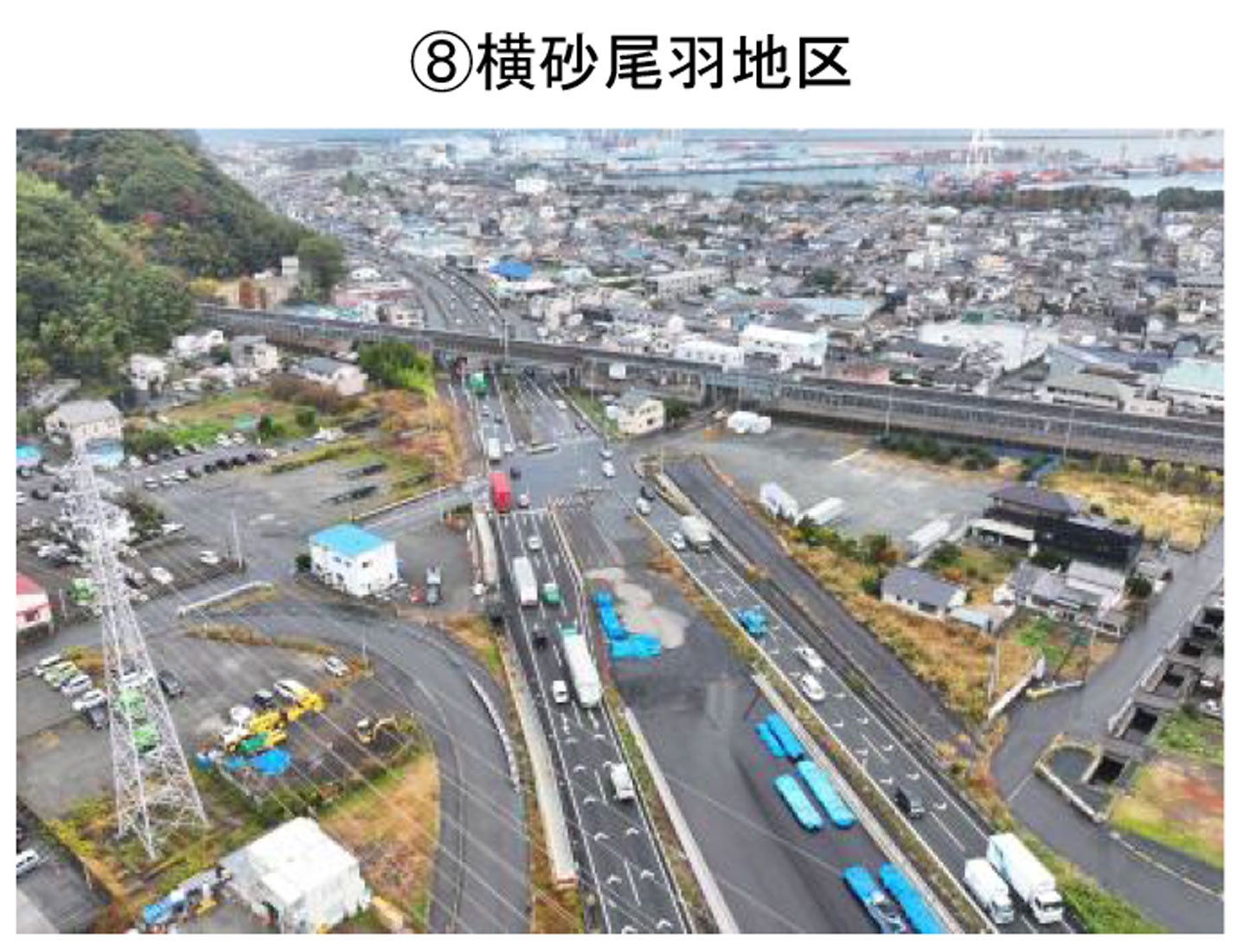 静清バイパスの横砂尾羽地区。2025年11月下旬撮影。