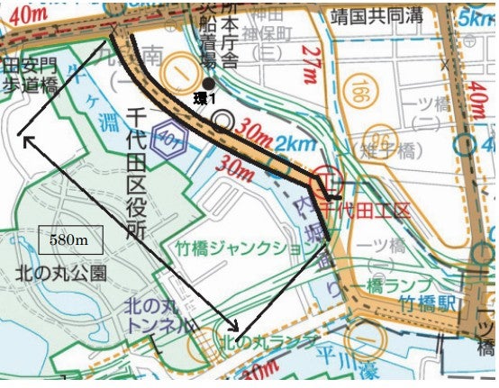 環状第1号線「九段工区」の概要。