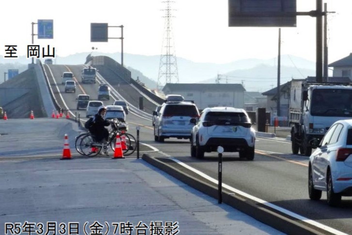 2022年に一部開通した総社・一宮バイパス