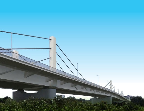 等々力大橋の完成イメージ。