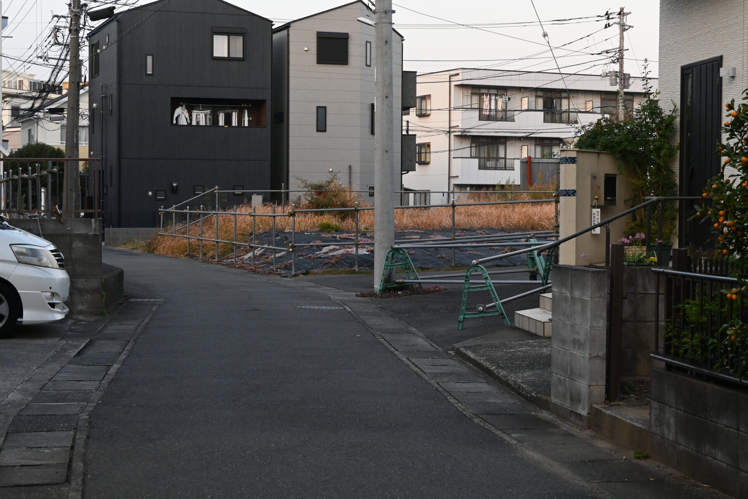 用地取得が進む等々力大橋南岸の宮内工区。