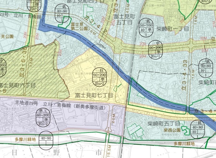中央南北線の概要。JR中央線のすぐ左側に新たな橋が架かる予定だ。