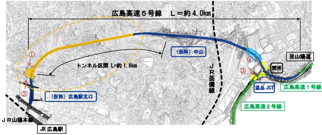広島高速5号線の概要。