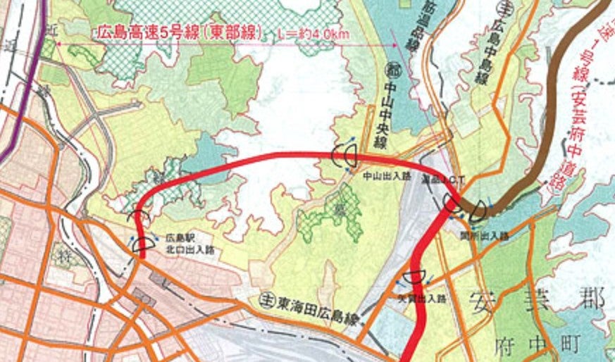 広島高速5号線の概要。