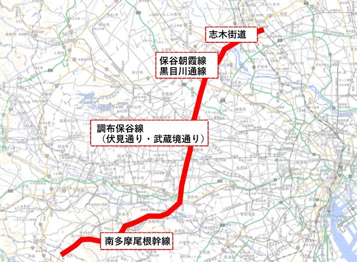 全線開通すればさいたま市～町田市までが繋がる。