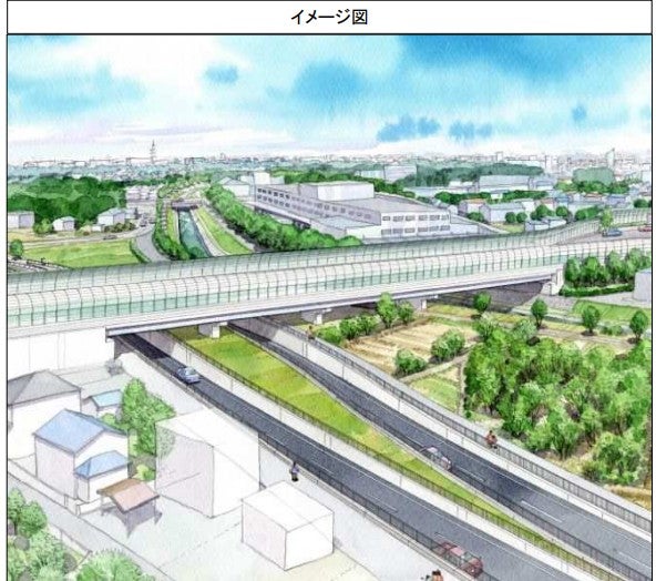 保谷朝霞線の完成イメージ図。