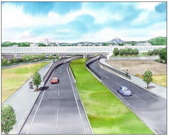 保谷朝霞線の完成イメージ図。