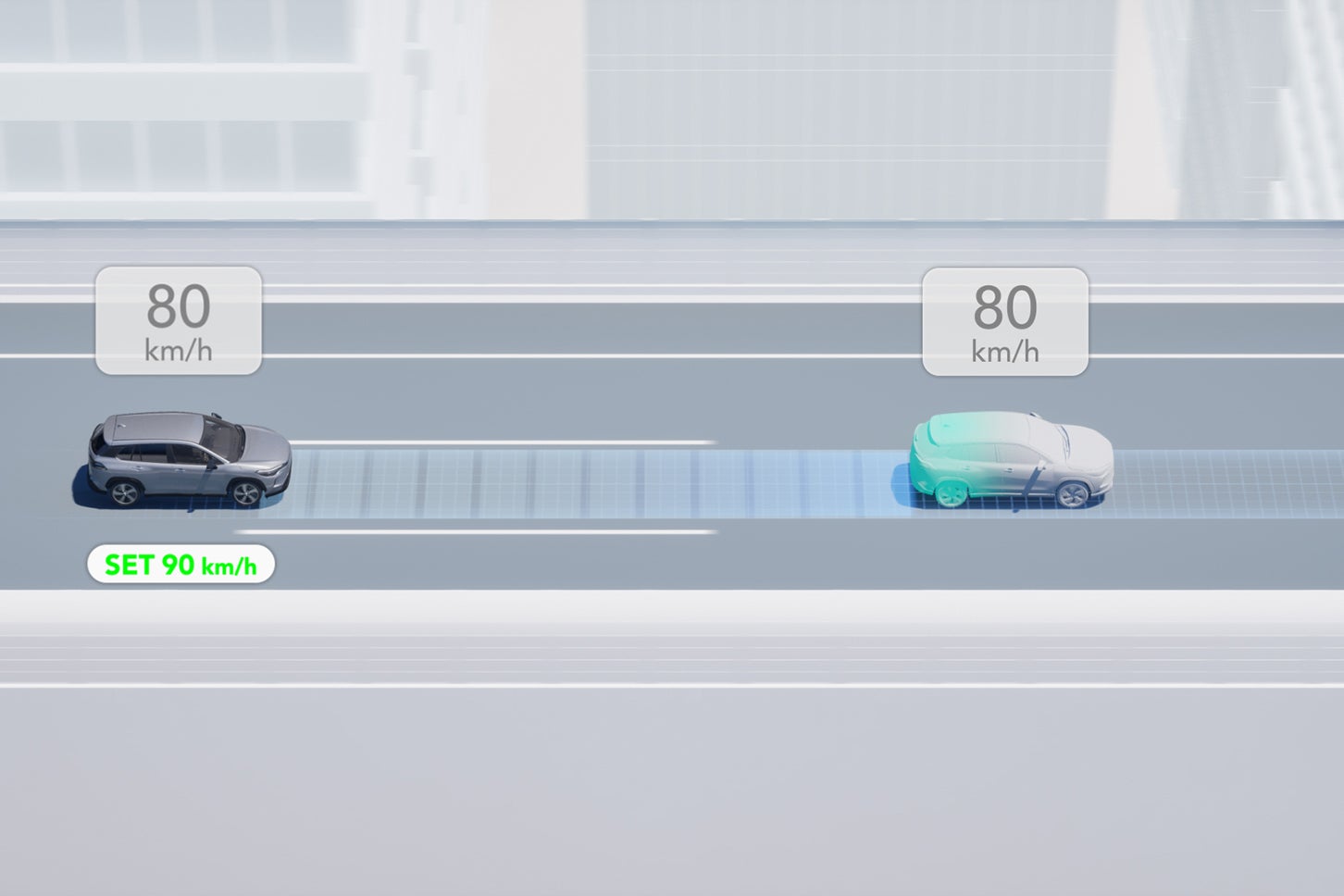 トヨタRAV4｜レーダークルーズコントロール（全車速追従機能付）