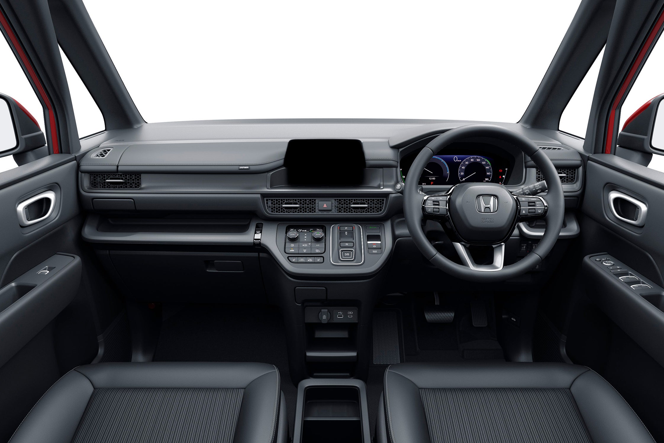 ホンダ・ステップワゴンe:HEVスパーダ30周年特別仕様車｜インテリアカラー：ブラック（ファブリック×プライムスムース〈合皮〉コンビシート）