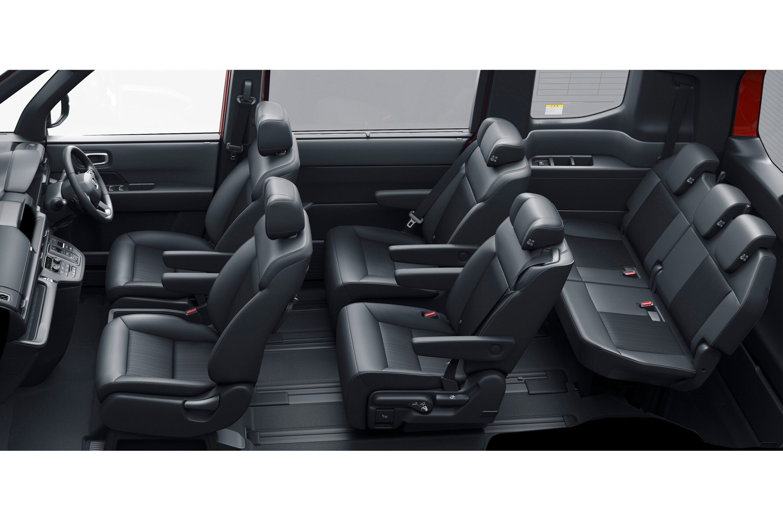 ホンダ・ステップワゴンe:HEVスパーダ30周年特別仕様車｜インテリアカラー：ブラック（ファブリック×プライムスムース〈合皮〉コンビシート）