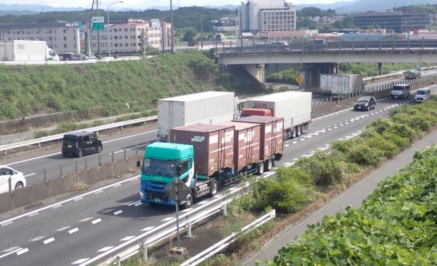 名阪国道の様子。