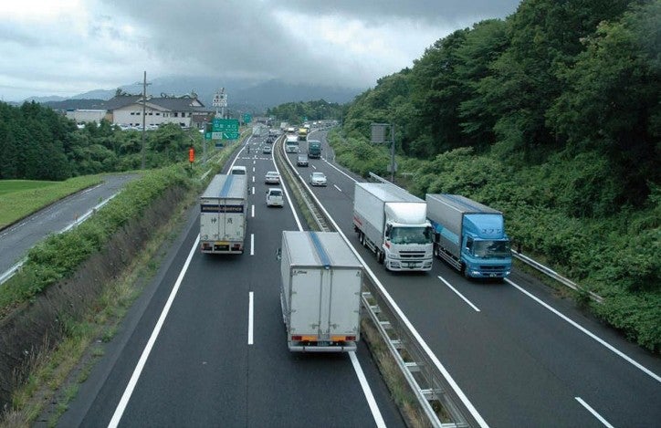 名阪国道の様子。