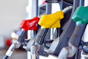 ガソリンスタンドの画像。