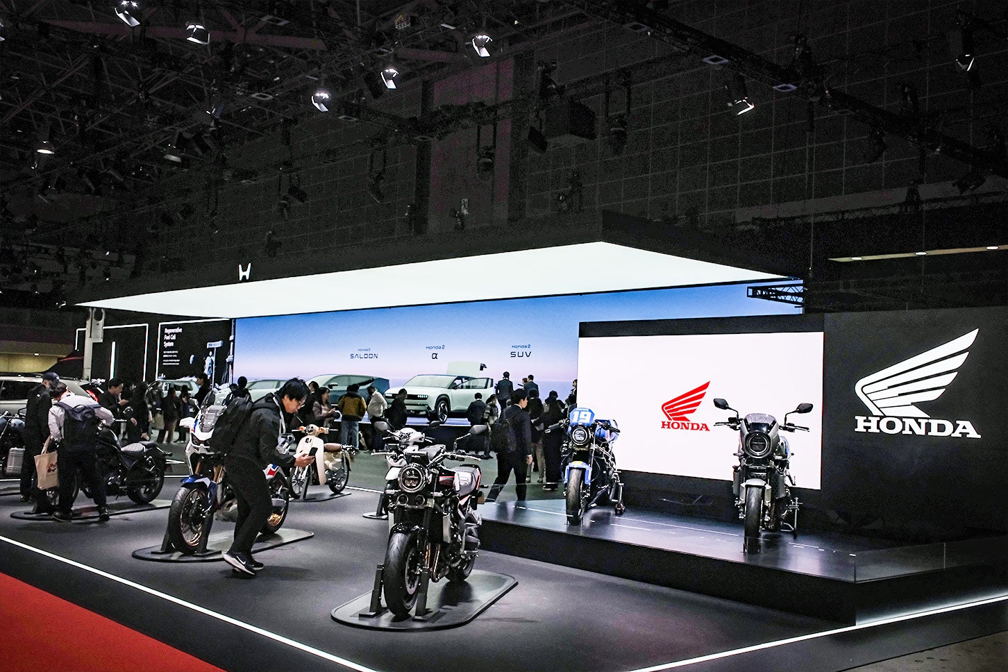 二輪車側のホンダブース(JMS2025)