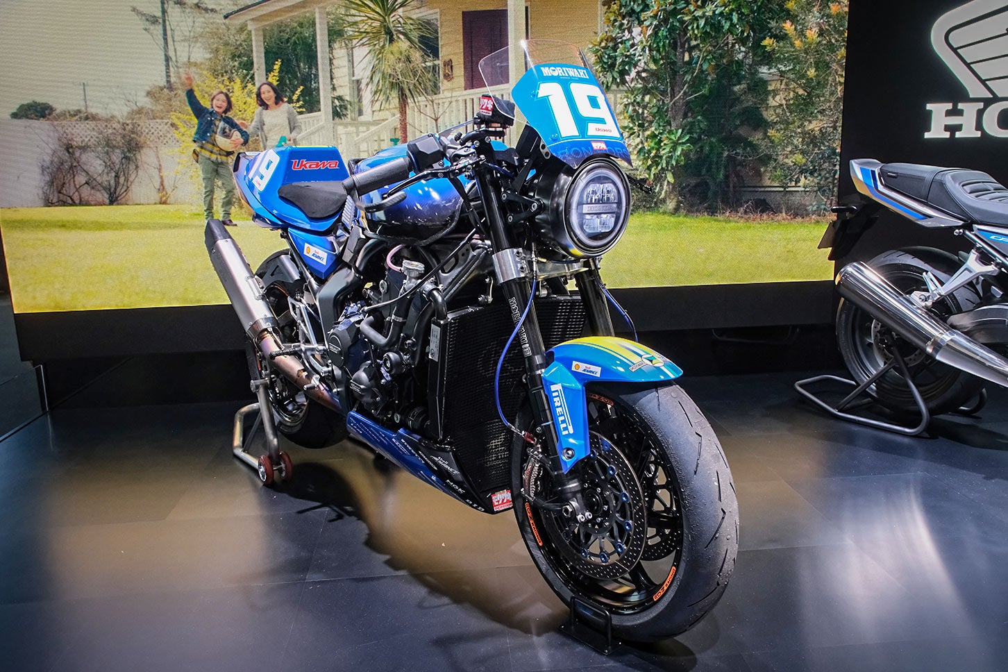 2025年9月に開催された「鉄馬 with βTITANIUM 決戦の日」で宇川徹選手が駆り、優勝した「CB1000F CONCEPT MORIWAKI ENGINEERING」。