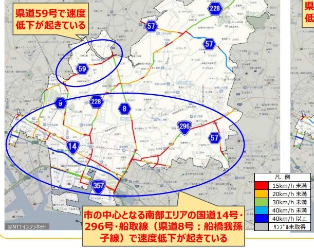 渋滞が激しい船橋市内