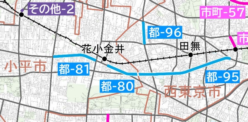 新五日市街道（都-80・81）は、東京都の「第五次事業化計画」で優先整備路線に位置づけられている。