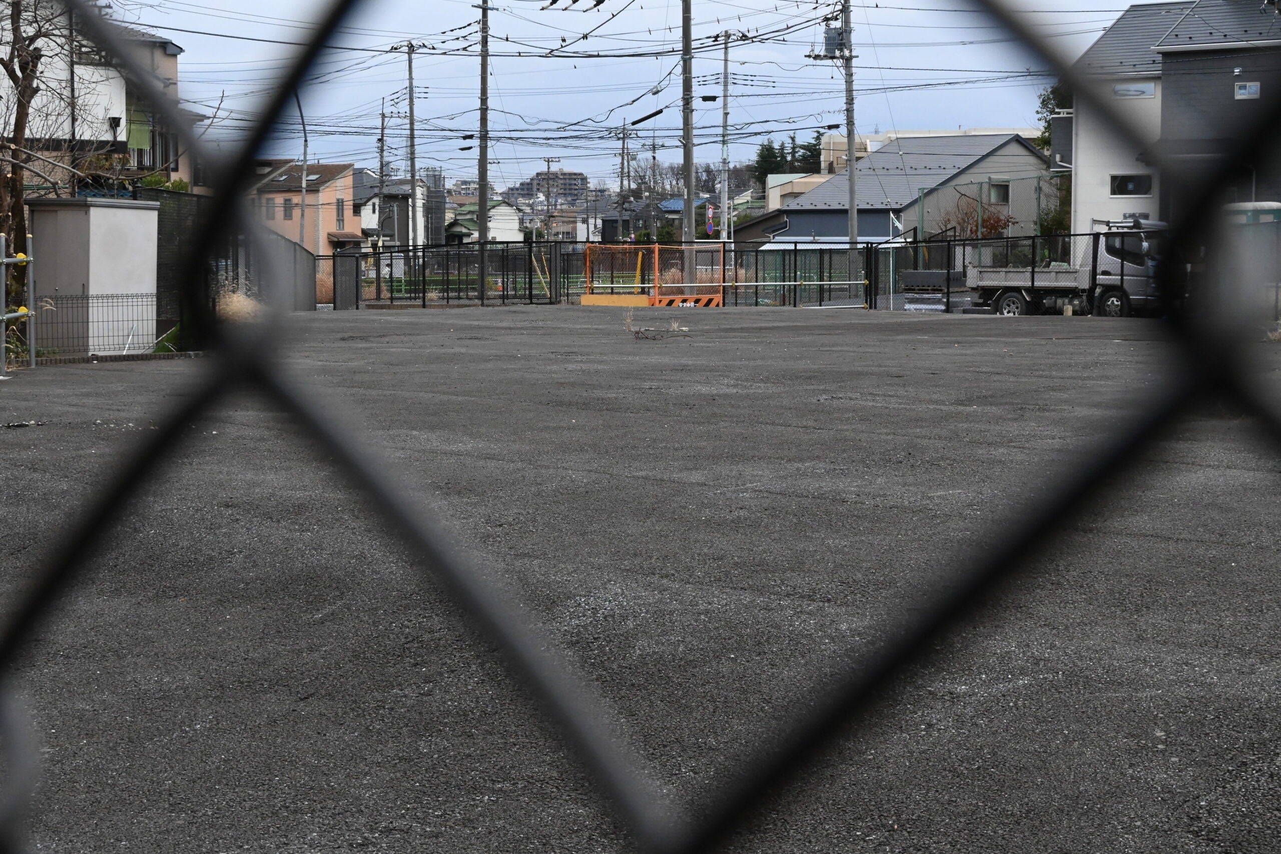 練馬所沢線の用地の様子。