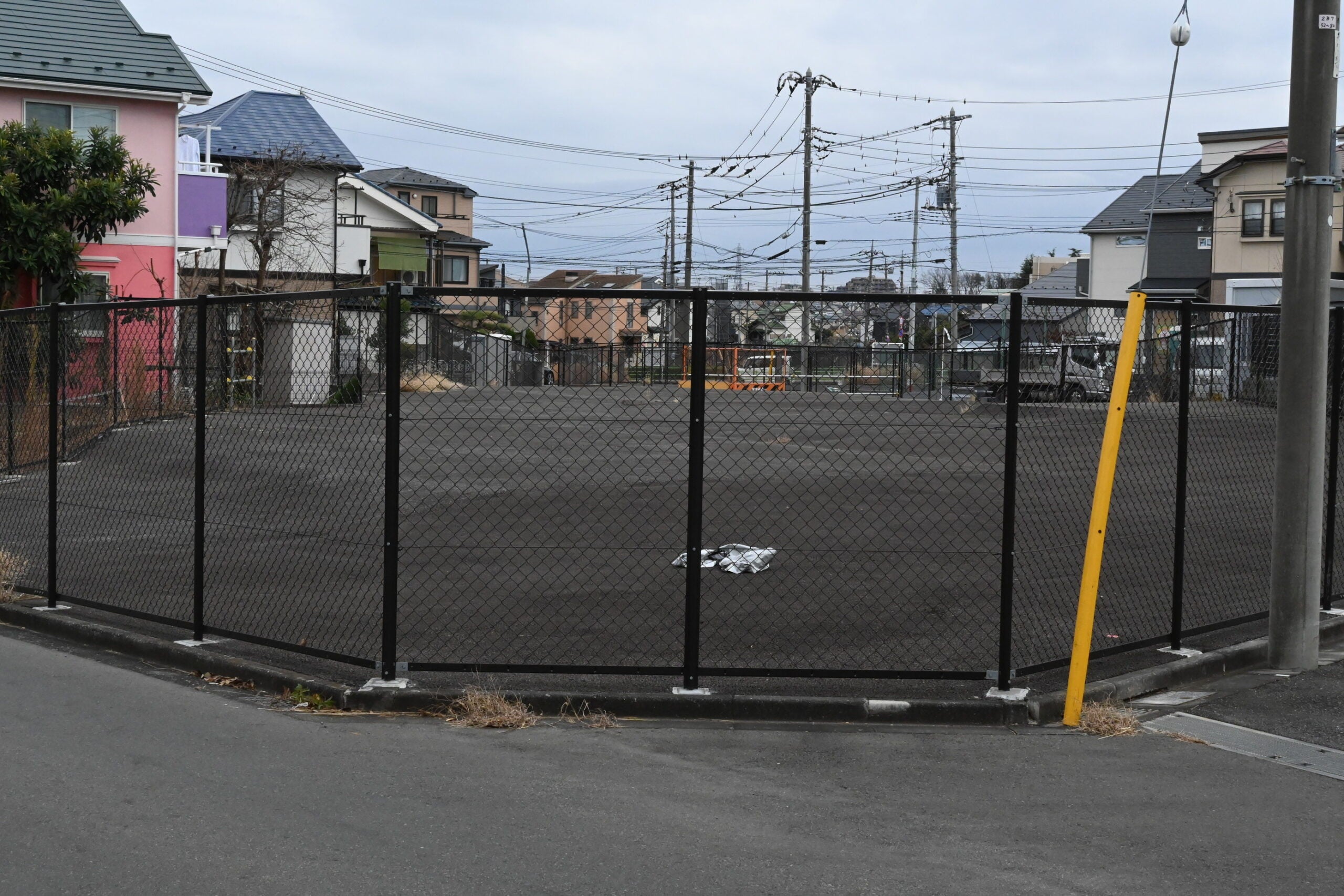 練馬所沢線の用地の様子。