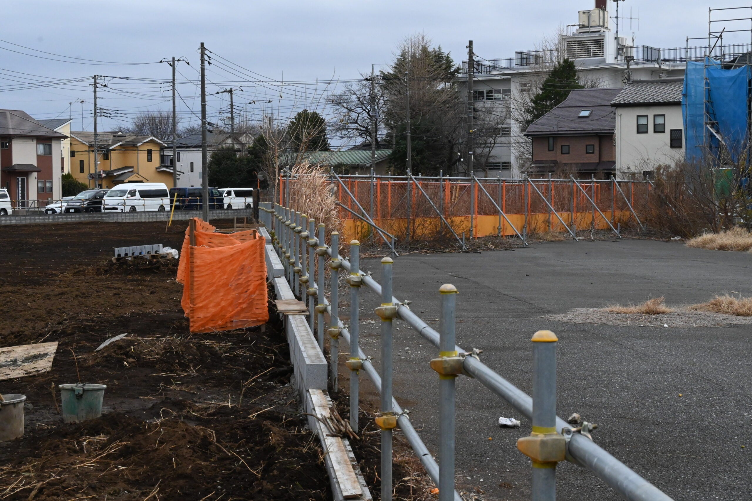 練馬所沢線の用地の様子。