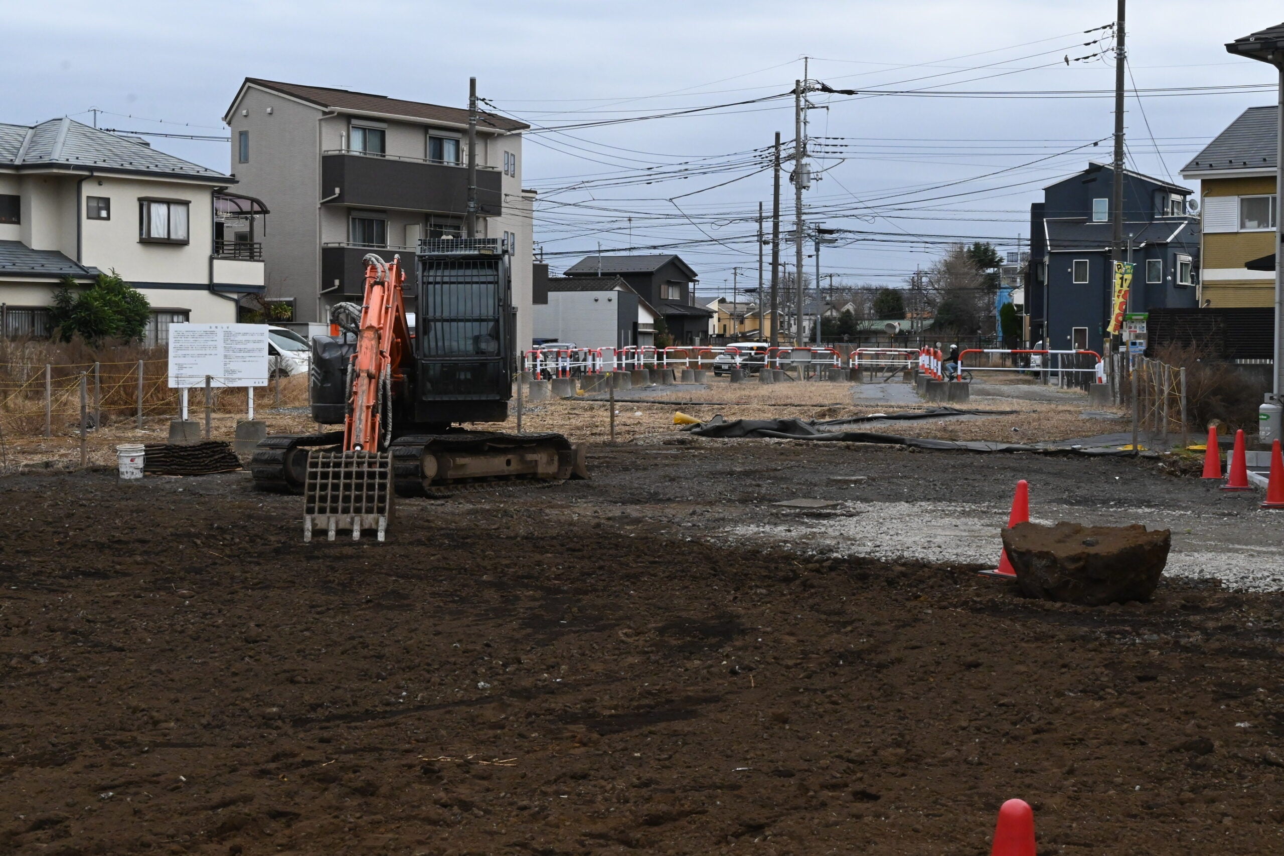練馬所沢線の用地の様子。