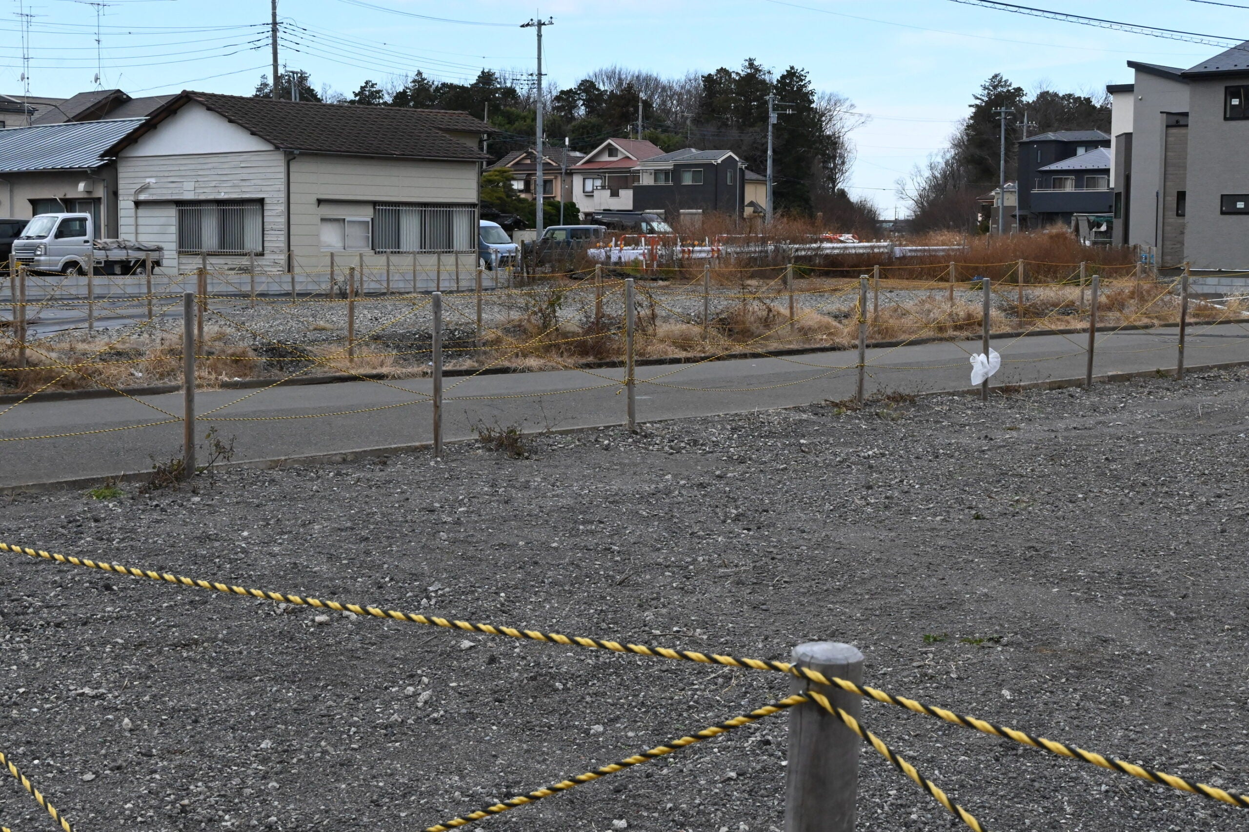 練馬所沢線の用地の様子。