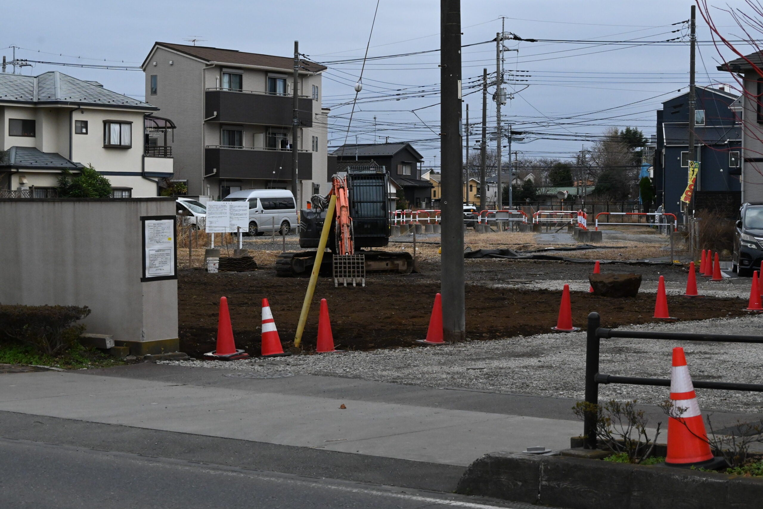 練馬所沢線の用地の様子。