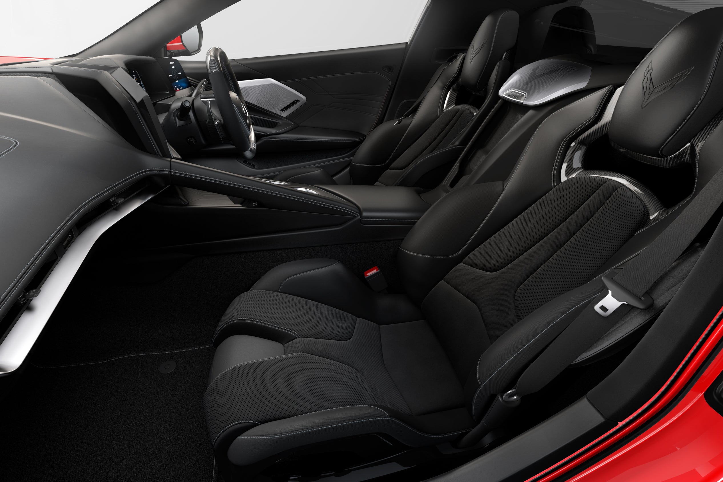 シボレー・コルベットZ06｜インテリアカラー：ジェットブラック（シートベルト：ブラック）