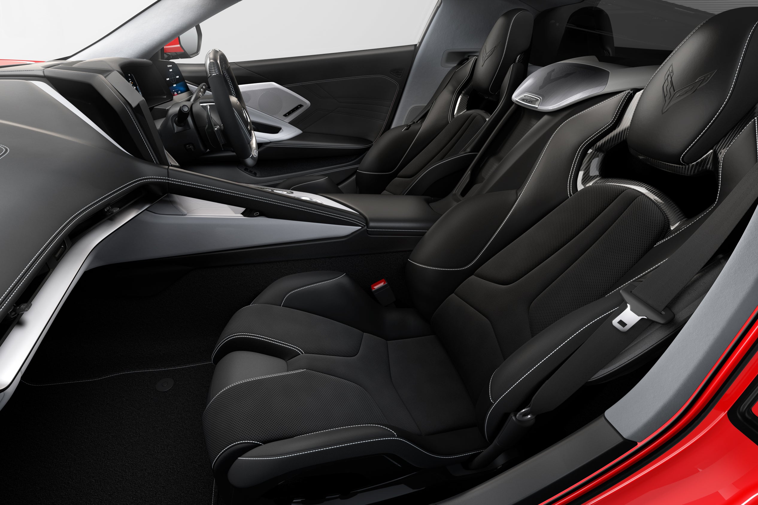 シボレー・コルベットZ06｜インテリアカラー：スカイクールグレー（シートベルト：ブラック）