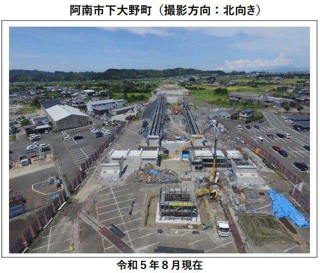 工事が進む桑野道路